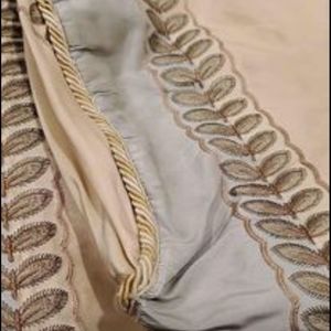 Custom made embroidered silk bolster cover